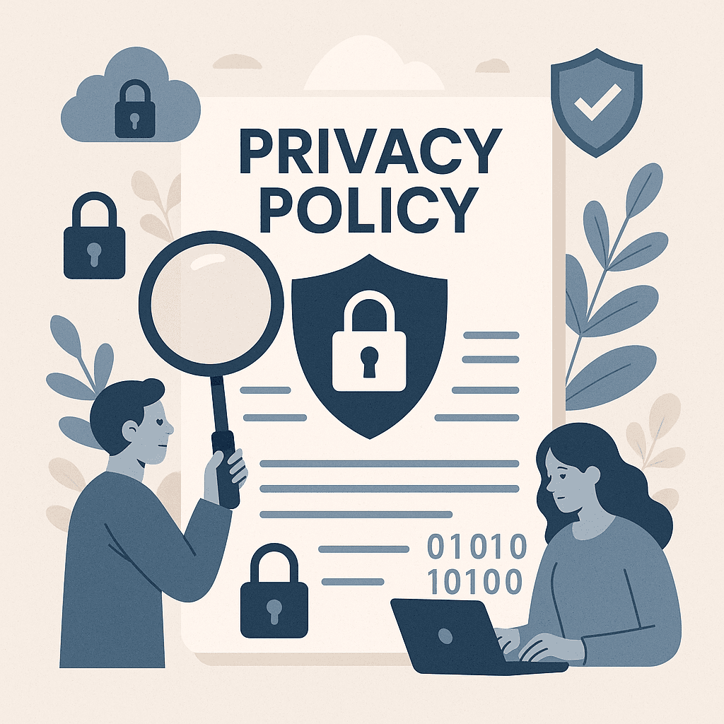 Ilustração sobre privacidade e segurança de dados